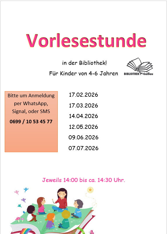 Termine der Vorlesestunde