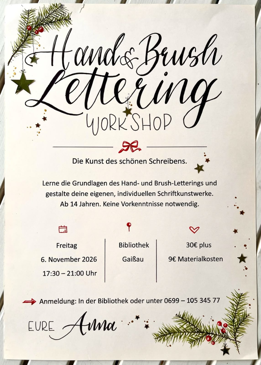 Ausschreibung Workshop