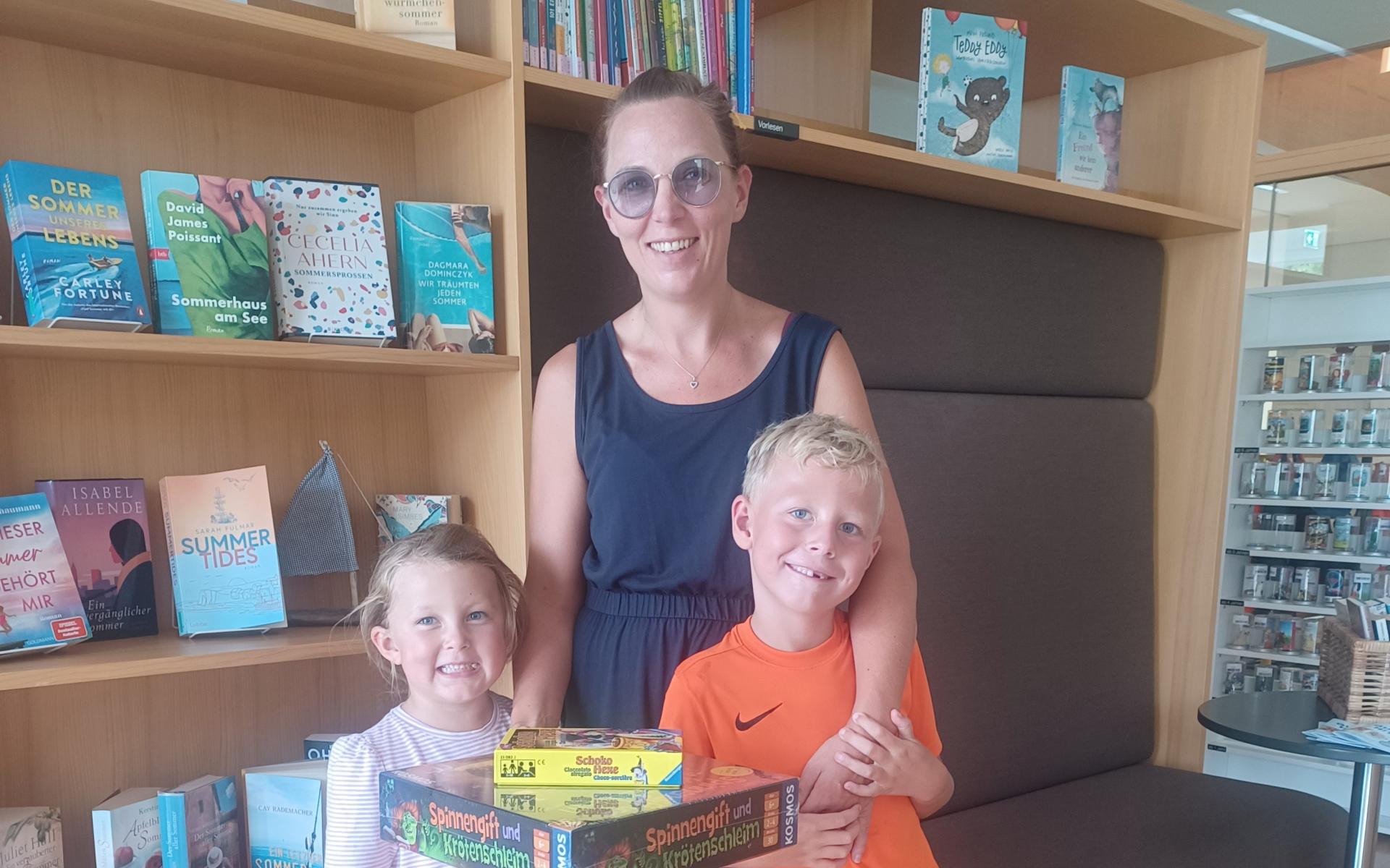 Familie mit Gewinnen